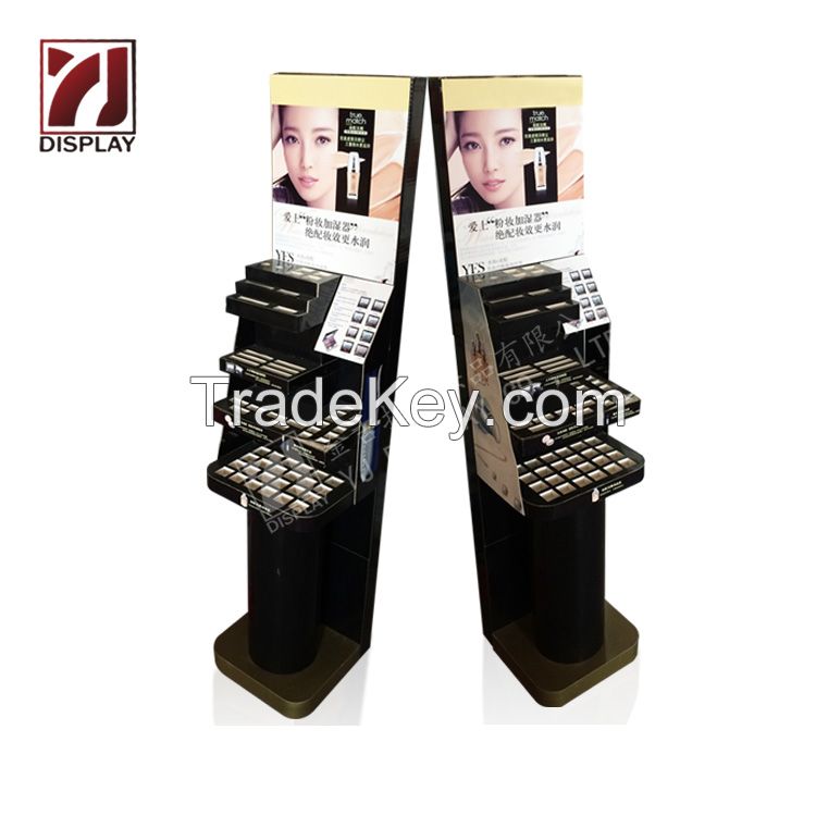 Best Quality cardboard floor cosmetic display stand wholesale rack floor display stand