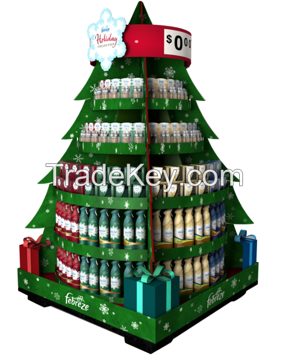 Custom Retail Store  Display Rack Christmas'day cardboard display stand Pop display stand