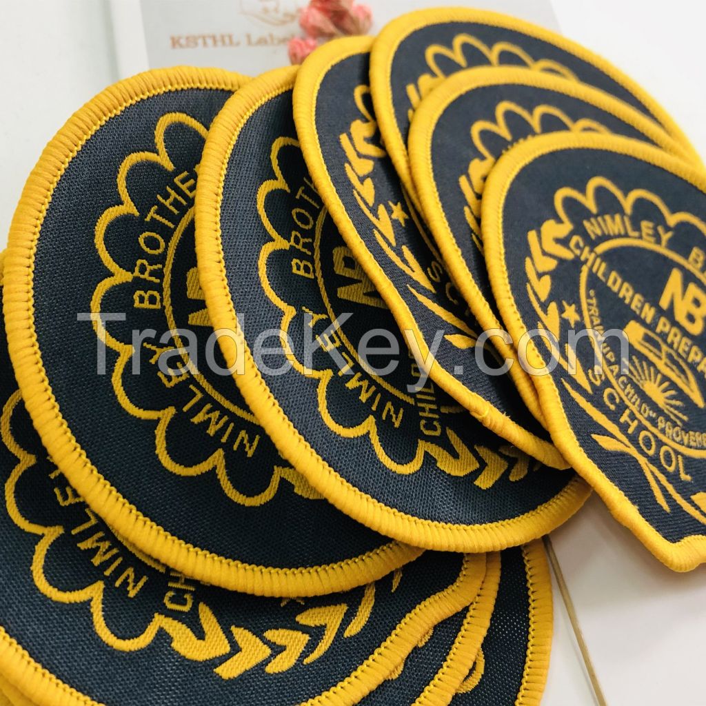 create custom patches online woven damask labels for clothing