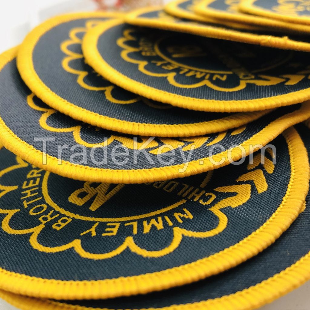 create custom patches online woven damask labels for clothing