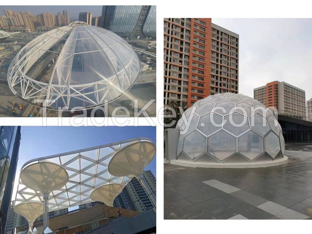 ETFE cushion roof tensile membrane