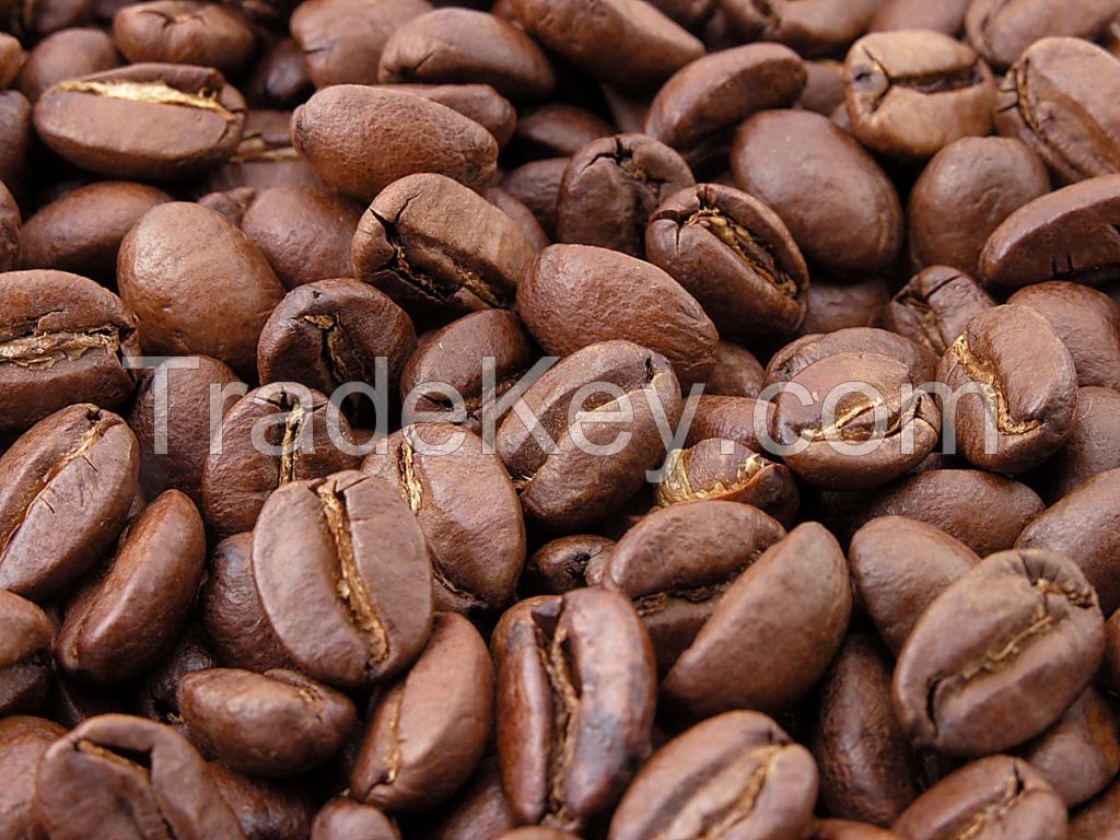 Coffee beans, Arabica and Robusta