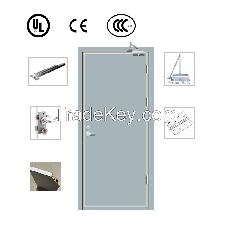 Wholesale Other 90 mins UL Exterior Entrance Safety Double Fireproof Steel Door Exit Fire Doors Fire Rated