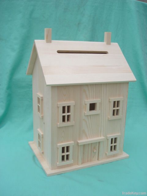 Selling pine wood bird house
