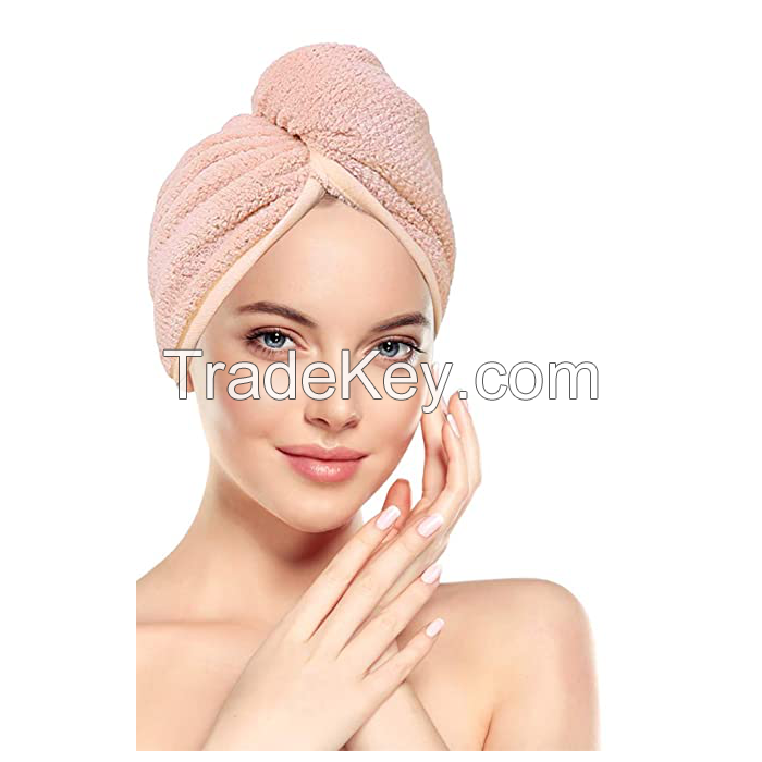 Selling The Great Living Co Super Absorbent Fast Hair Drying Microfiber Cap Pink