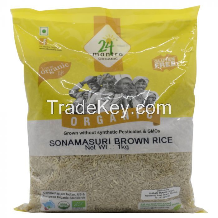 Selling 24 Mantra Organic Sonamasuri Brown Rice 1kg
