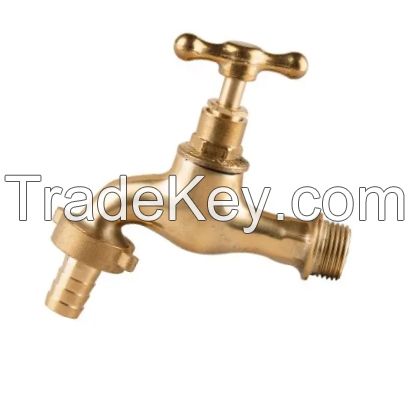 Polished Brass Water Tap/Brass Bibcock Good Quality Brass Taps Cold Wa