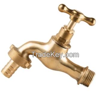 Polished Brass Water Tap/Brass Bibcock Good Quality Brass Taps Cold Wa