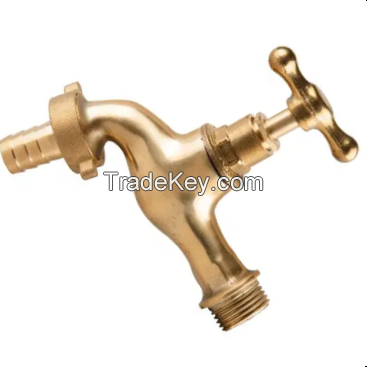 Polished Brass Water Tap/Brass Bibcock Good Quality Brass Taps Cold Wa