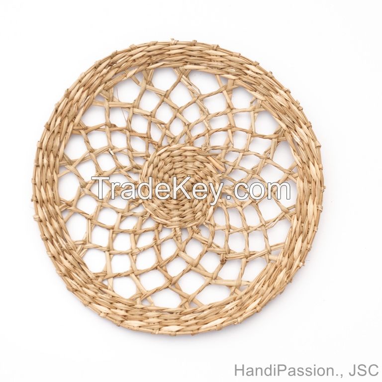 Patterned Seagrass Woven Woven Placemat Tableware Made in Vietnam