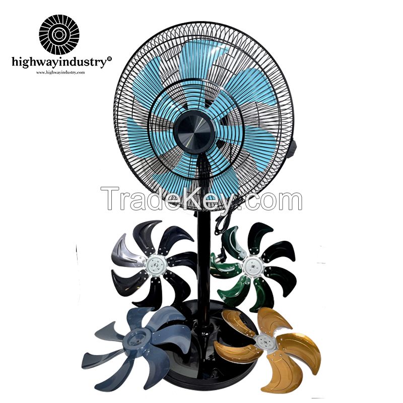 Highway High Quality 18 " Household Floor Fan Pedestal Fan Metal Net Cover National Quiet Electric Stand Fan