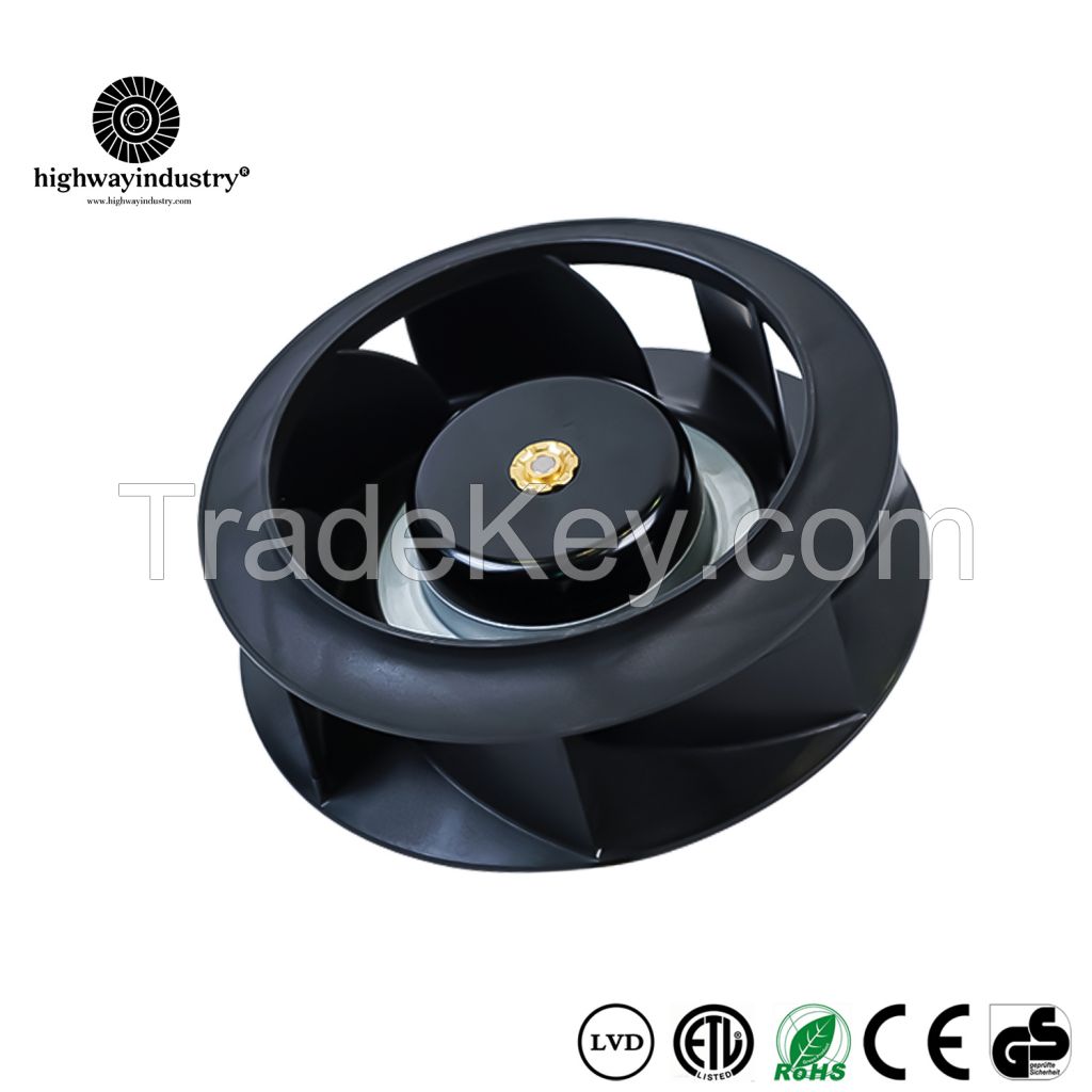 Highway EC industrial External Rotor Motor Brushless Backward Curved Centrifugal Fan for Ventilation