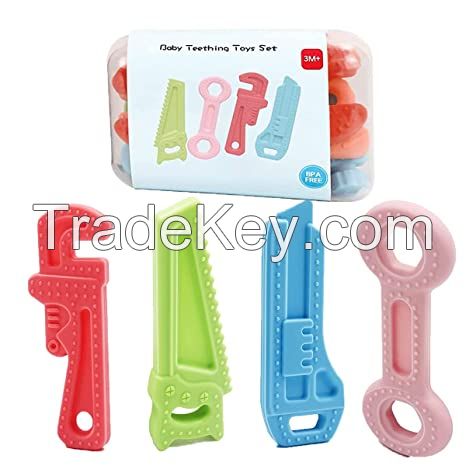  Silicone Teething Toys for Infant Toddlers Remote Control Shape Teether for Babies Chew Toys