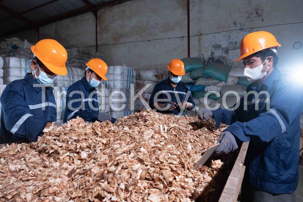 Dried shrimp shell for Chitin Chitosan Extraction