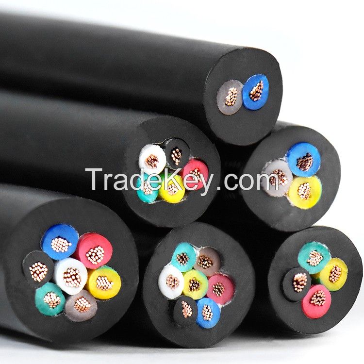 Electric Cable Copper Flexible 2 Core 3 Core 4 Core 0.5/0.75/1/1.5/2.5mm PVC Sheathed Installation and Power Supply Cable