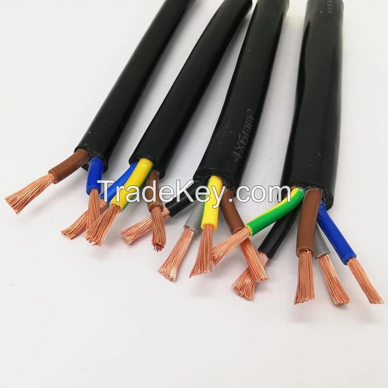2 3 4 5 Core 318-Y Black Circular Mains Flexible Cable 0.5 0.75 1.0 1.5 2.5mm For Indoor Electrical Instruments
