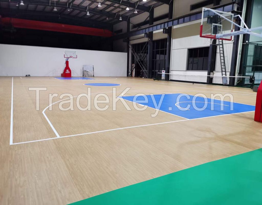 indoor maple pattern basketball flooring, pvc material