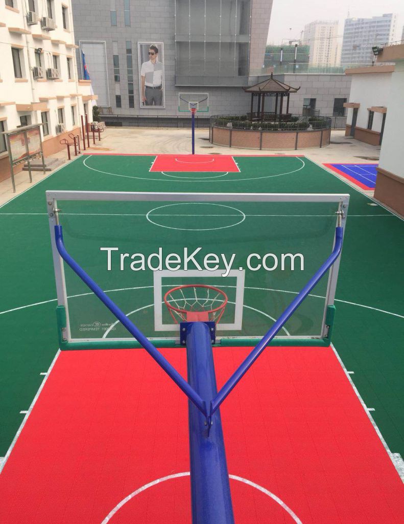 outdoor basketball interlocking tiles, pp material