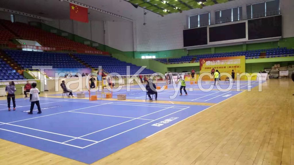 professional badminton flooring with BWF certification