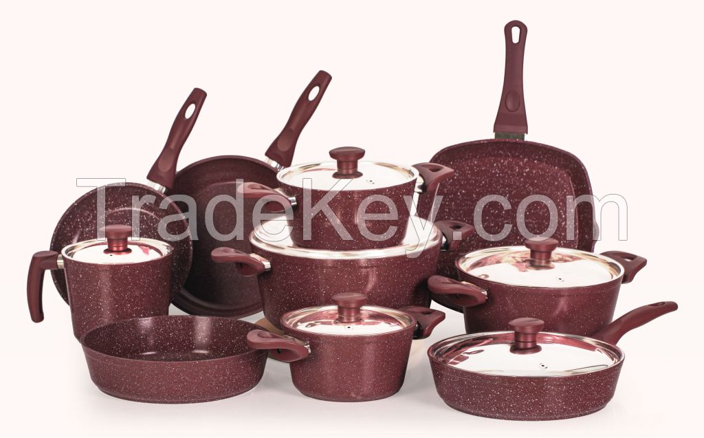 Aluminum forged ceramic coated cookware