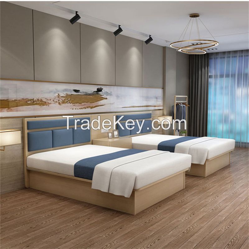 Standard Hotel Bedroom Furniture Wooden  Bed