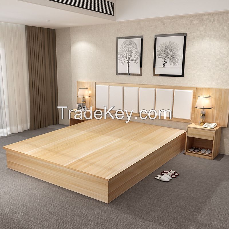 High Quality Hotel Wooden Furniture King Size Bed