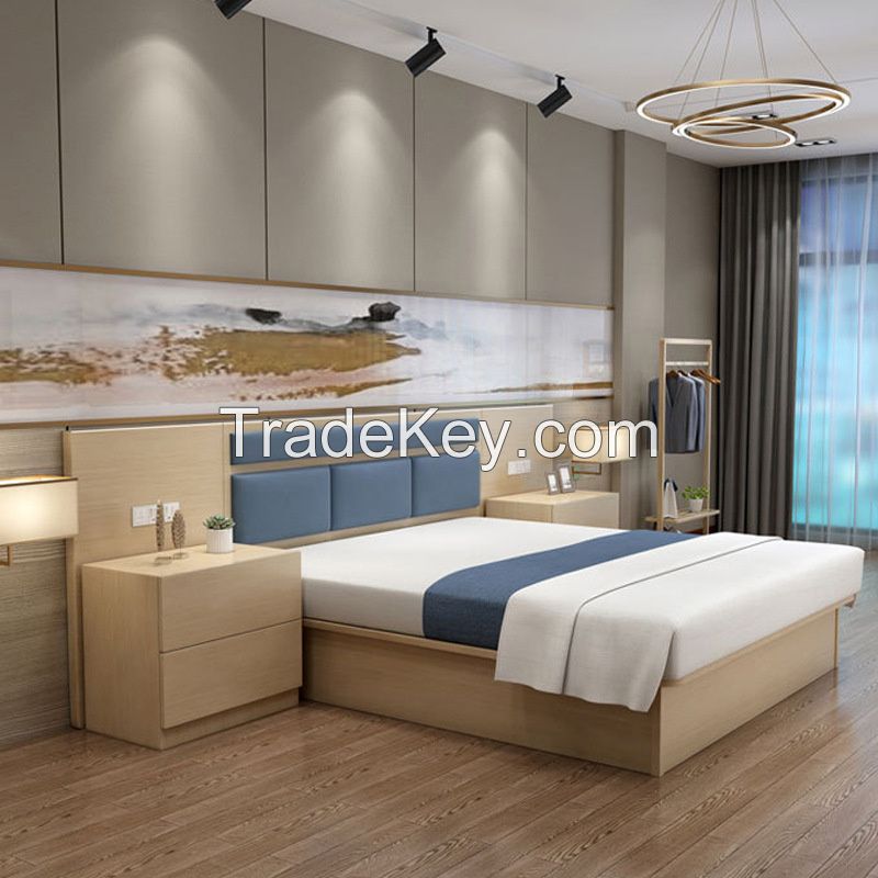 Standard Hotel Bedroom Furniture Wooden  Bed