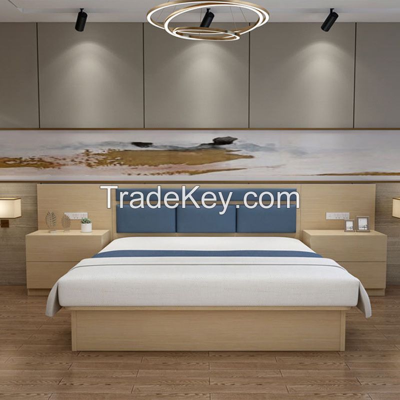 Standard Hotel Bedroom Furniture Wooden  Bed