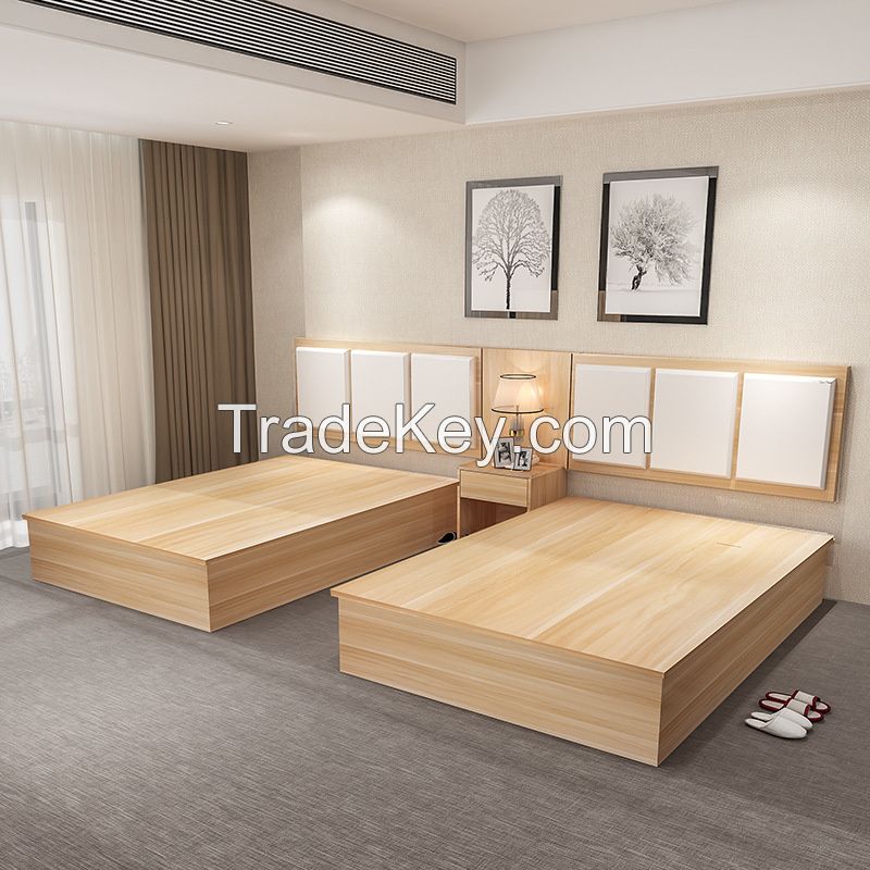 High Quality Hotel Wooden Furniture King Size Bed