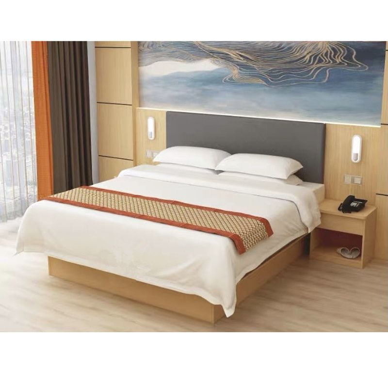 New Design Multi Color 5 Star Hotel Luxury Leather King Size Bed