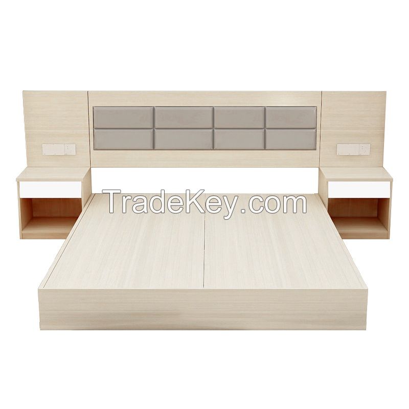 Modern Customizable Hotel Furniture Bed Modern Bedroom Furniture Double Bed Sets