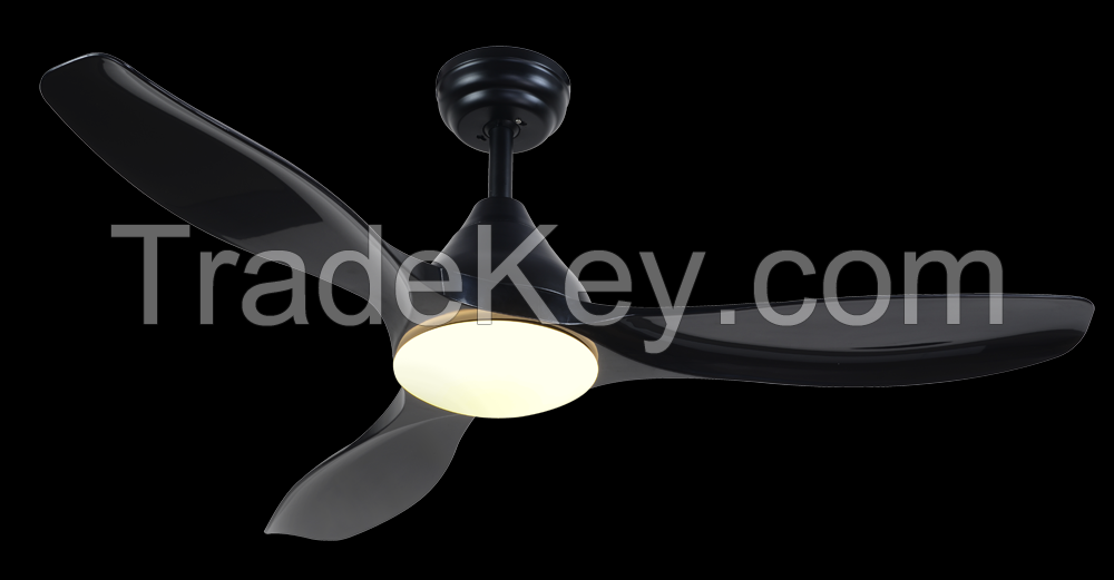 Popular 48 inches ceiling fan with light Luminous Led lamp with remote Moden