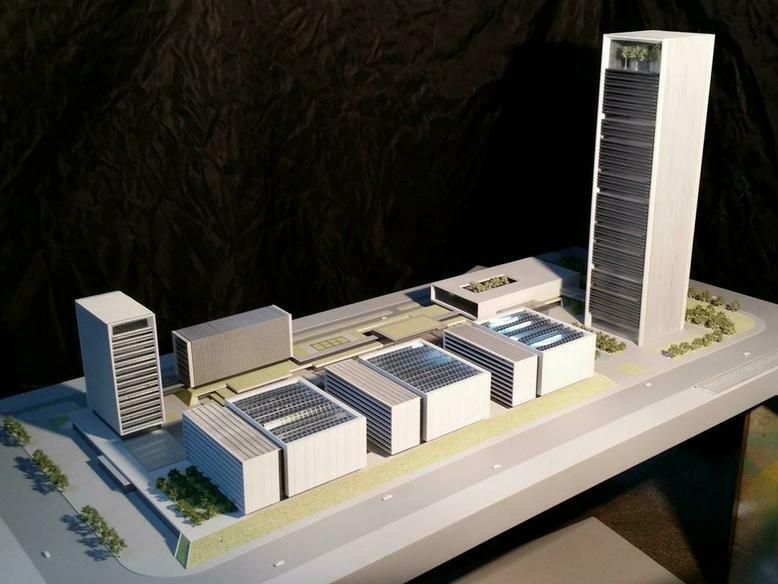 Architectural model of office building