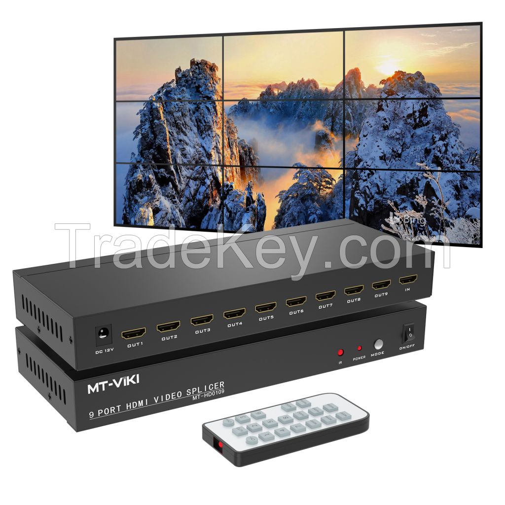 9 Port HDMI Video Wall Controller 3x3