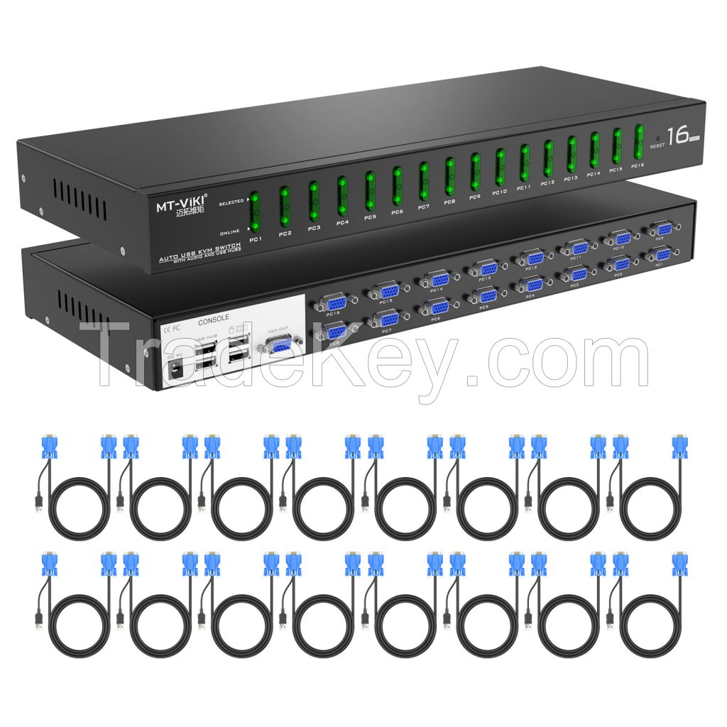 MT-ViKI 16-Port Auto VGA KVM Switch