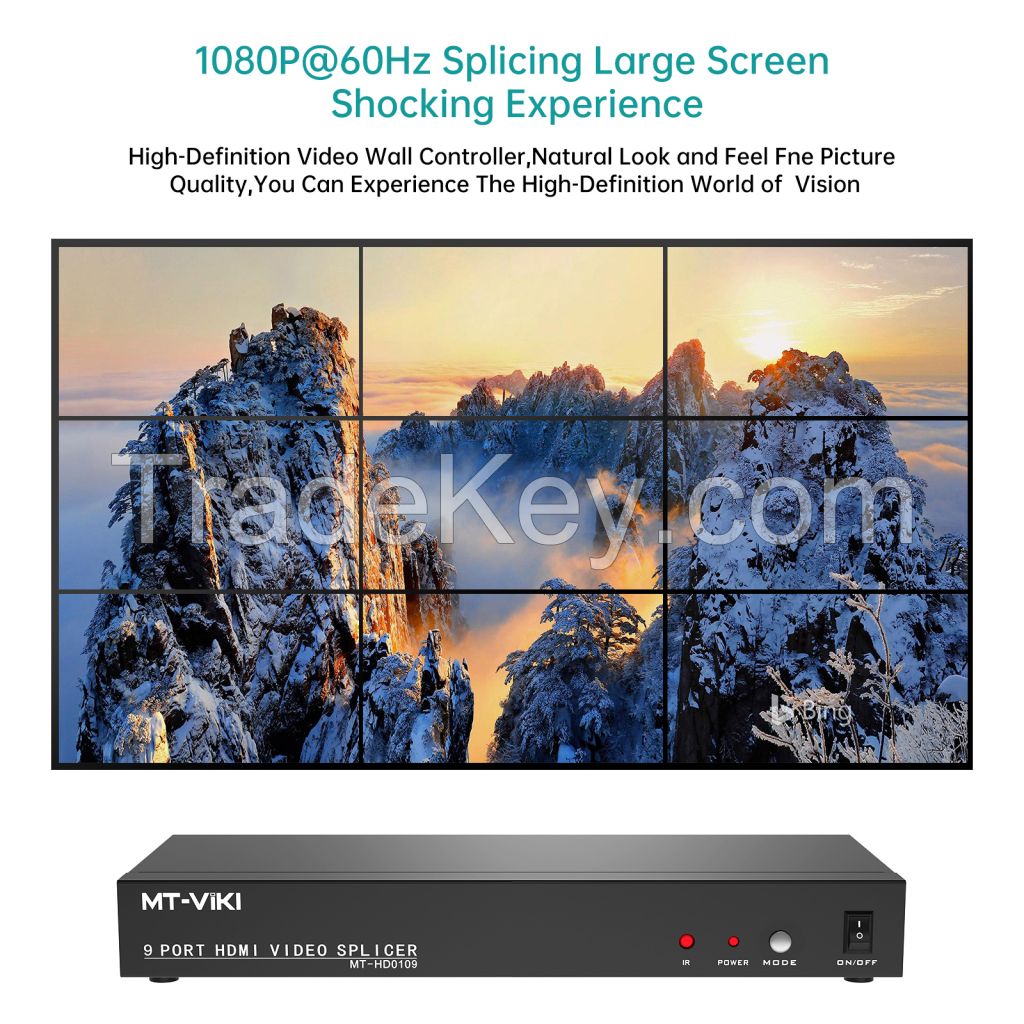 9 Port HDMI Video Wall Controller 3x3