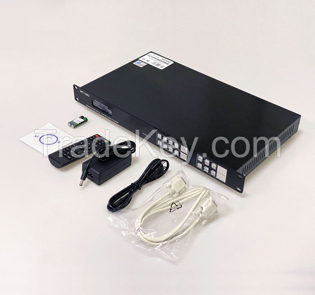 ADI Chip 4K 30Hz Video HDMI Matrix Switch 4x4, MT-ViKI Audio Video Equipments HDMI Matrix Switch Splitter 4 in 4 Out Web Control