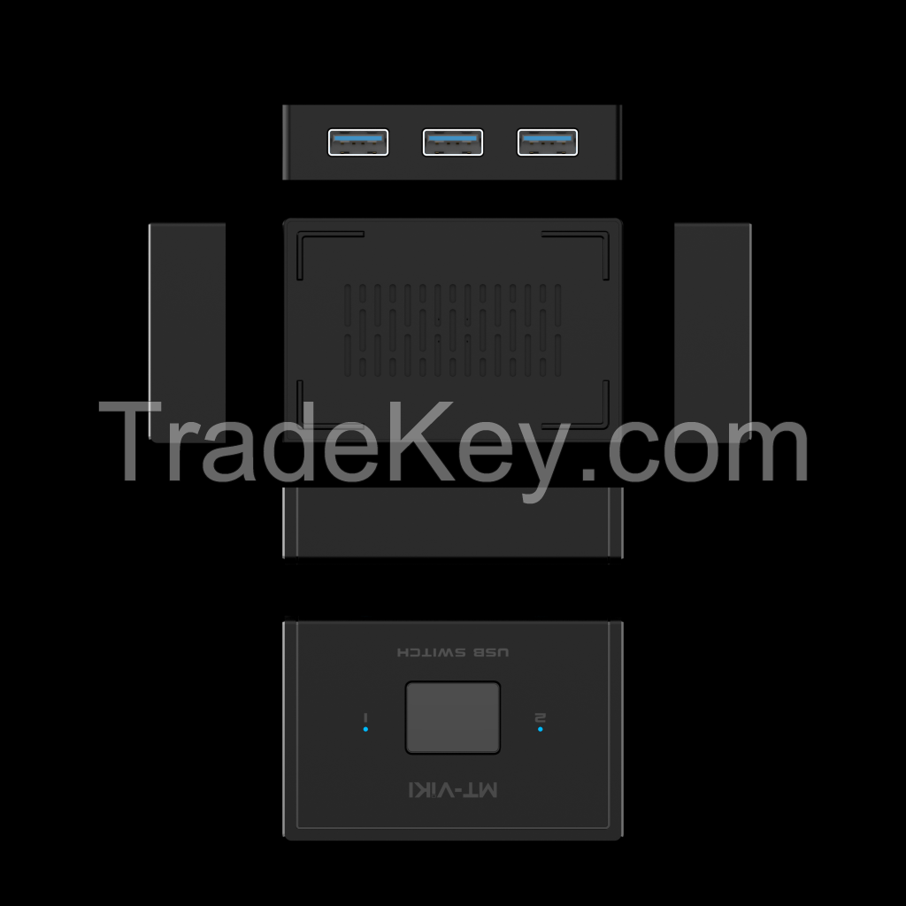 USB 3.0 Bidirectional Print KVM Switcher, MT-VIKI Selector Box  2 in 1 Out or 1 in 2 Out