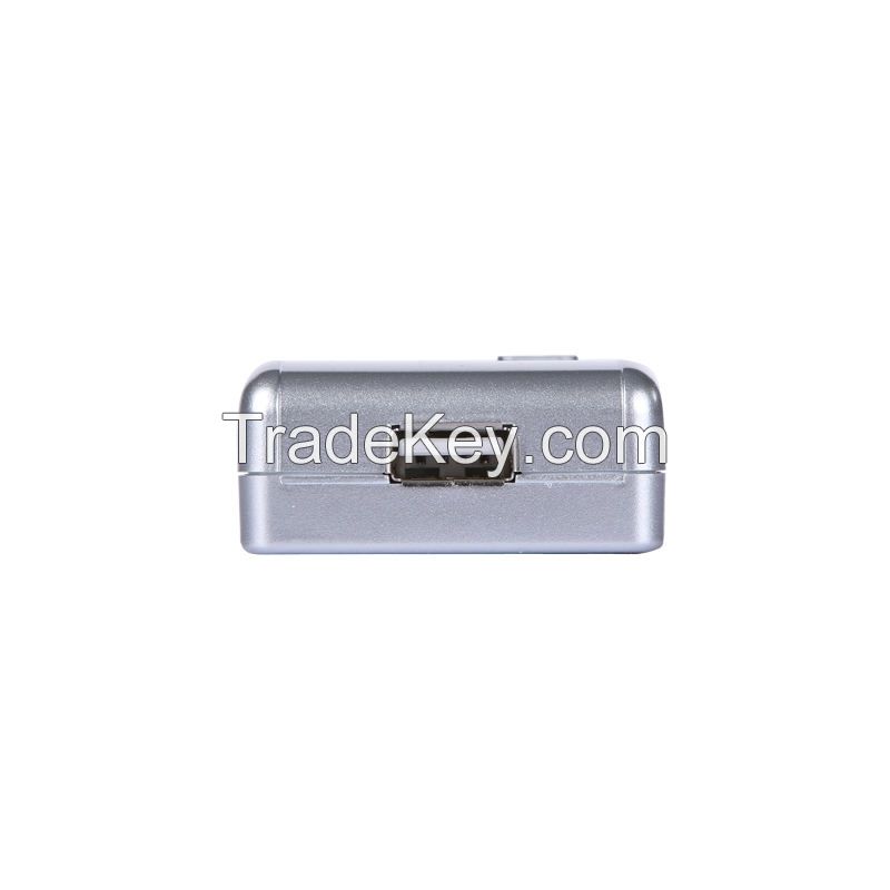 MT-ViKI MT-SW221-CH  Plastic Housing Auto 2 Port USB Switch Printer Sharing Switcher Switching by Hotkey and Push Button
