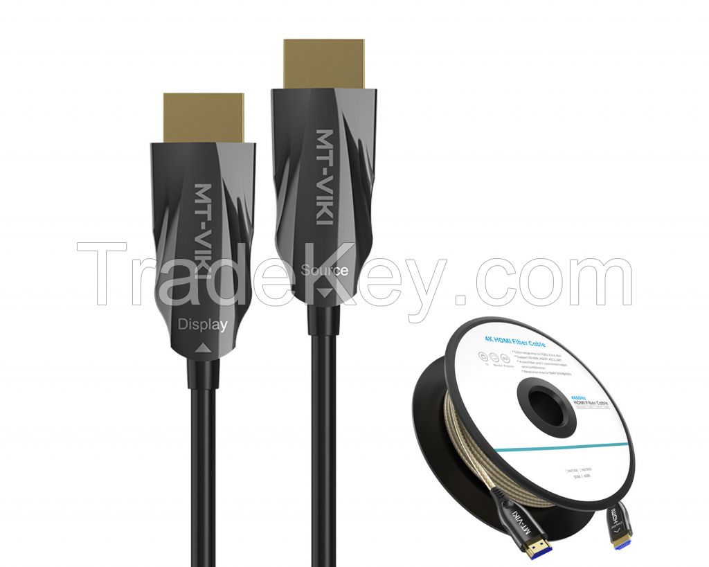 4K 60HZ Fiber HDMI Cable 20m, MT-VIKI Fiber Optic HDMI 2.0 Cable Cord Gold Plated
