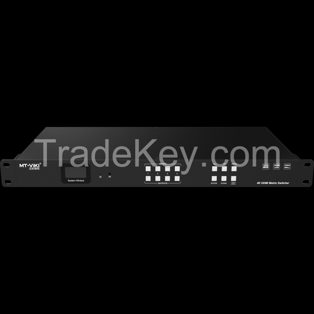 Seamless HDMI Matrix 4x4 4K 30hz HDMI Matrix Switch Support Video Wall Controller 2x2 EDID + Audio