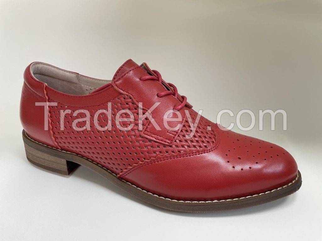 HAND MADE HAND PAINTED LEATHER OXFORD SHOES
