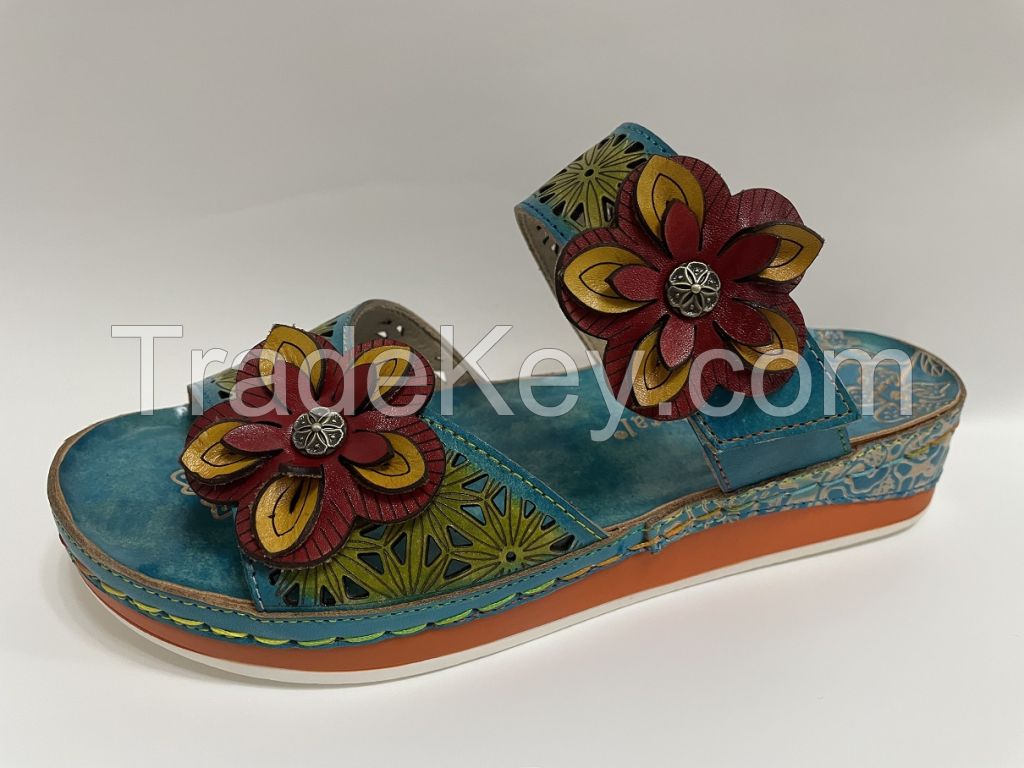 HAND MADE HAND PAINTED WOMEN SANDALS