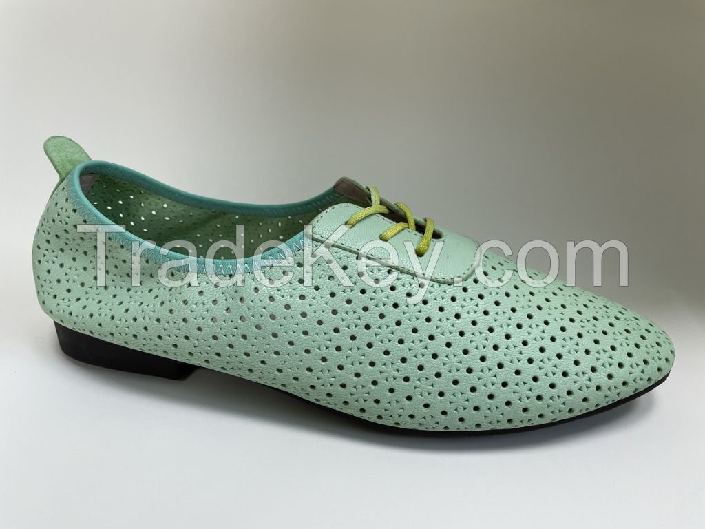 HAND MADE HAND PAINTED LEATHER SOFT CASUAL SHOES