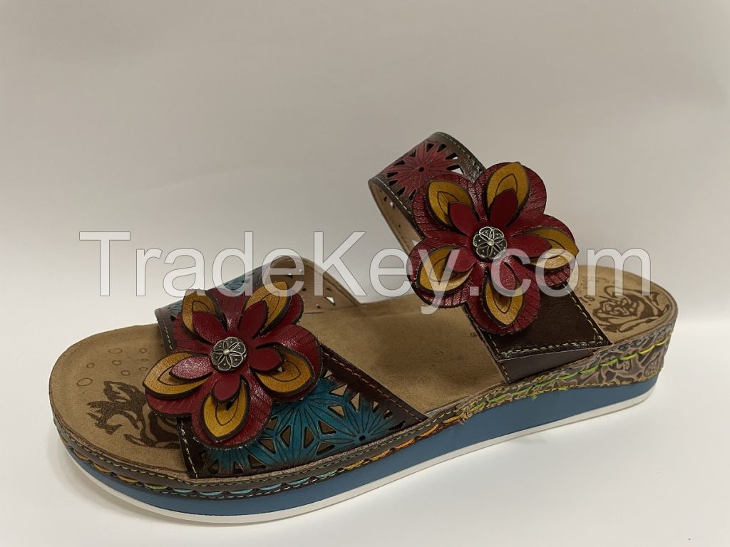 HAND MADE HAND PAINTED WOMEN SANDALS