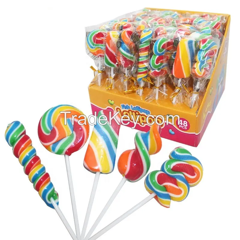 Wholesale Custom Rainbow Sweet Lollipop