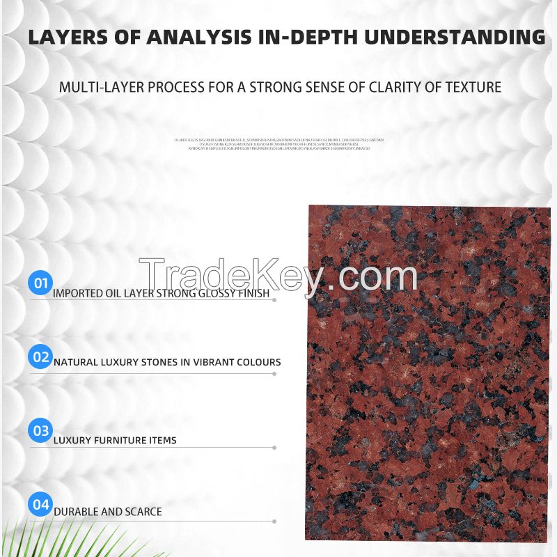 Atmospheric light luxury red diamond smooth surface tile