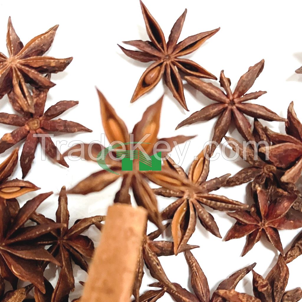 New Crop Whole Autumn Star Anise/ Whole Star Aniseed For Kitchen Cooking Spice And More from a big factory directly