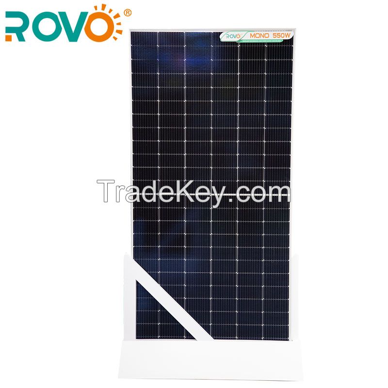 ROVO 550W Mono Solar Panel Half Cells 25 Years Life