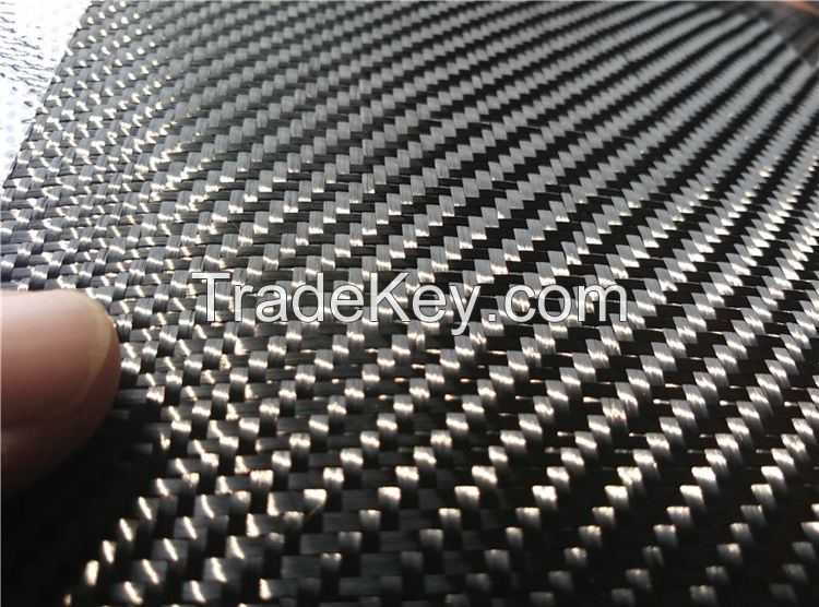 High Quality Plain Twill 90g 100g 120g 300g 20x300 Black 1k Carbon Fiber Cloth Carbon Fiber Fabric